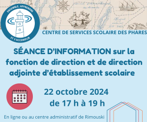 Séance d'information : Programme de relève – Directions et directions