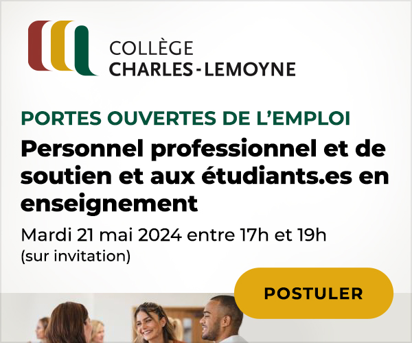 Collège Charles-Lemoyne : Portes ouvertes de l'emploi | Postuler »