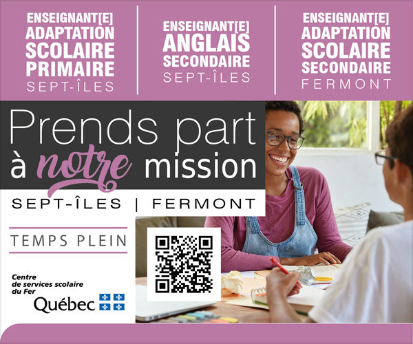Prends part à notre mission | Postes temps plein à combler (Côte-Nord)