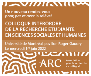 COLLOQUE : Recherche étudiante en sciences sociales et humaines