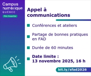 Semaine FAD 2026 - Proposez une communication dès maintenant!