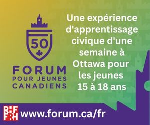 Forum pour jeunes Canadiens : les candidatures ouvrent le 8 septembre