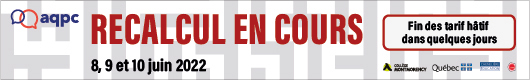 41e Colloque de l'AQPC | Recalcul en cours : 8, 9 et 10 juin 2022